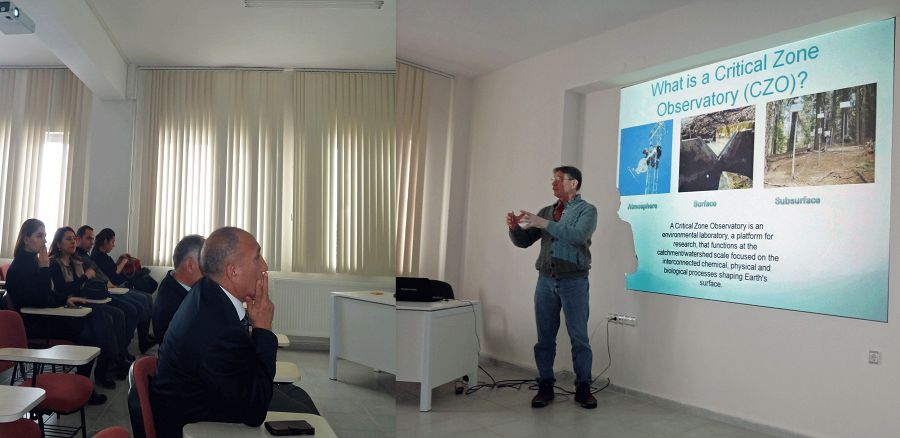 Paul Schroeder giving a CZO talk at Nevsehir University in Turkey, 12 Jan 2015.