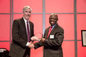 Faculty is presented an award